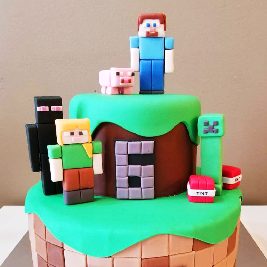 Edible Minecraft Cake Toppers