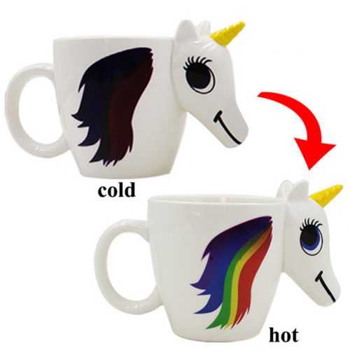 Heat Sensitive Rainbow Unicorn Mug