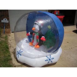 Inflatable Penguin Snow Globe For The Yard