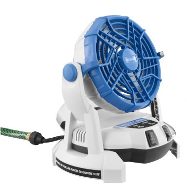 Bucket Top Misting Fan