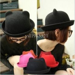 Cat Ear Bowler Hat
