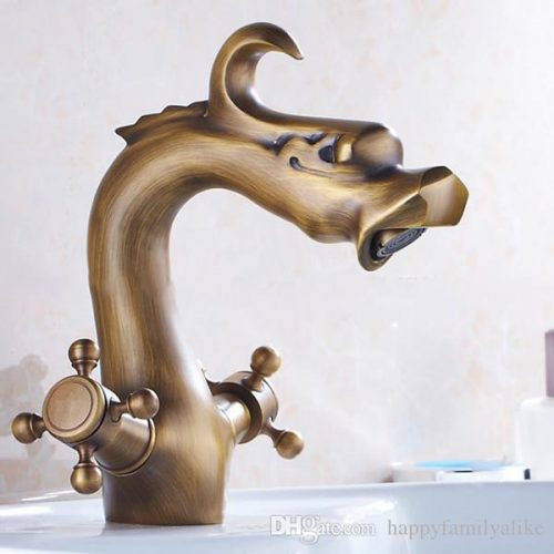 Antique Brass Dragon Faucet