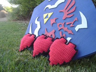 Zelda Plushes 8-Bit Hearts