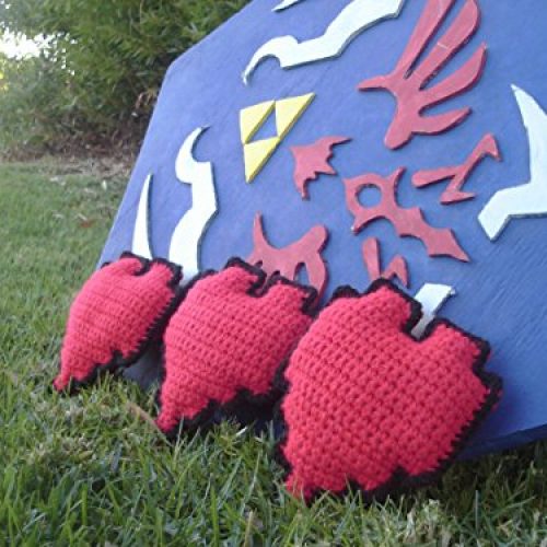 Zelda Plushes 8-Bit Hearts