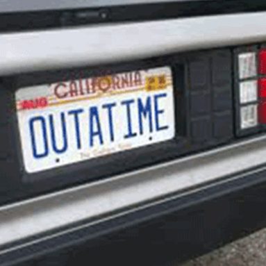 Back To The Future License Plate