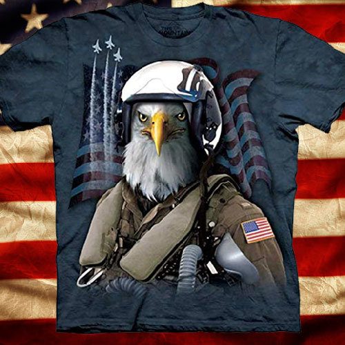 Bald Eagle Fighter Pilot Shirt