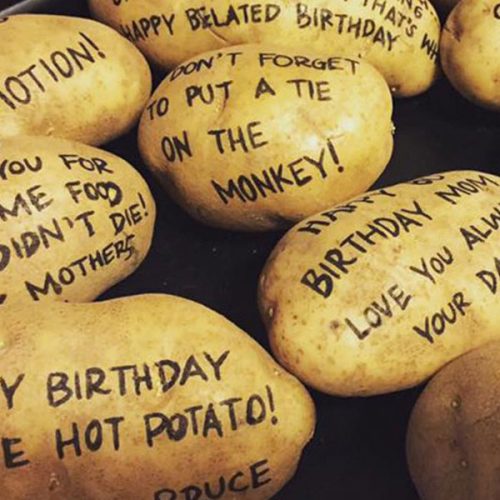 Custom Message Potato Parcel