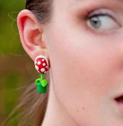 Mario Piranha Plant Earrings