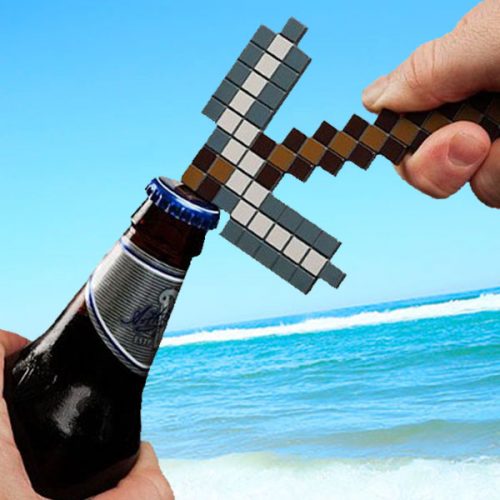 Minecraft Pickaxe Bottle Opener
