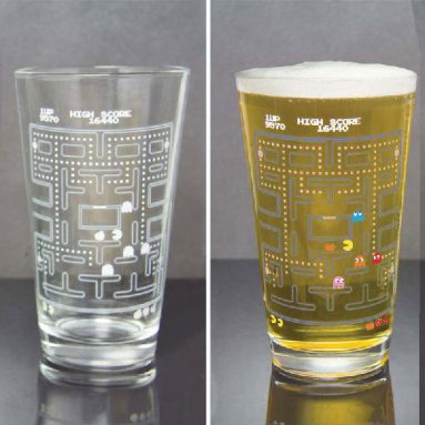 Pac Man Cold Change Pint Glass