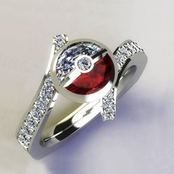Pokemon Pokeball Engagement Ring