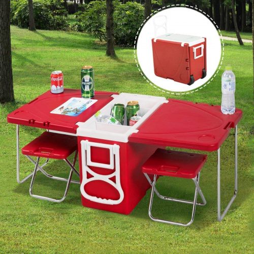 Rolling Picnic Table Cooler