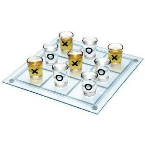 Tic Tac Toe Drinking Shot Glass Set
