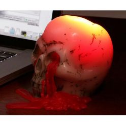 Bleeding Skull Candle