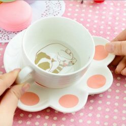 Cat Teacup Paw Saucer