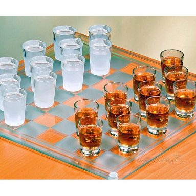 Checkers Shotglass Drinking Game