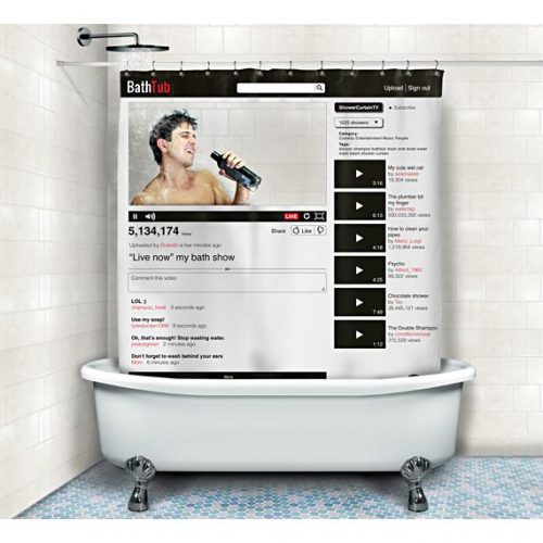 YouTube Video Shower Curtain