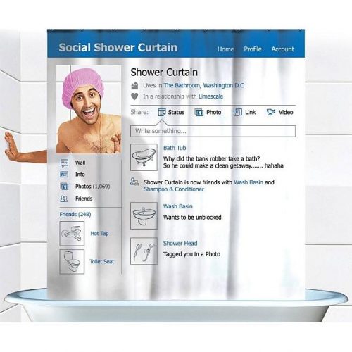Facebook Profile Shower Curtain