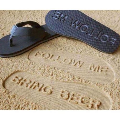 Follow Bring Beer Sandals