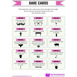 Drink Or Dare Card Game