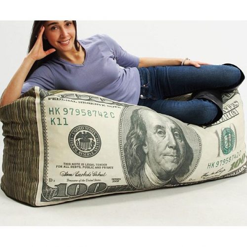Hundred Dollar Bills Bean Bag