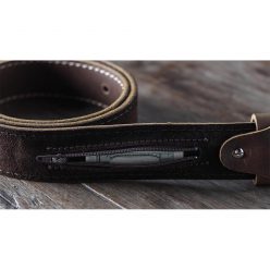 Hidden Pocket Leather Belt