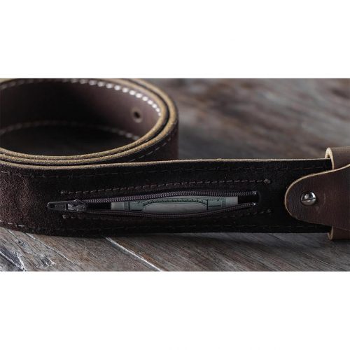 Hidden Pocket Leather Belt