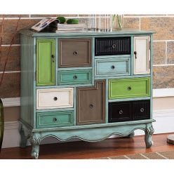 Multicolor Nine Drawer Cabinet