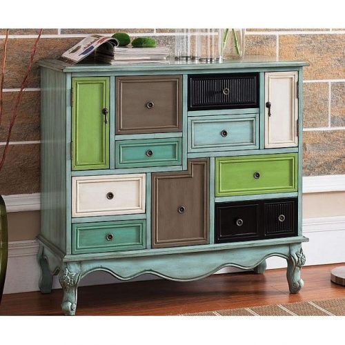 Multicolor Nine Drawer Cabinet