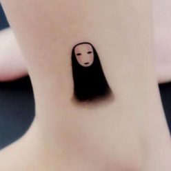 No Face Temporary Tattoo