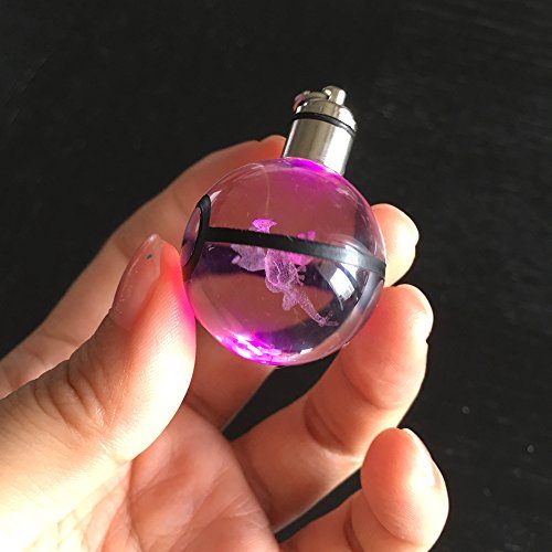 Pokeball LED Crystal Keychains