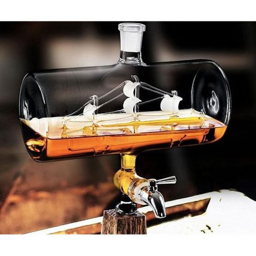 Ship In A Bottle Whiskey Dispenser