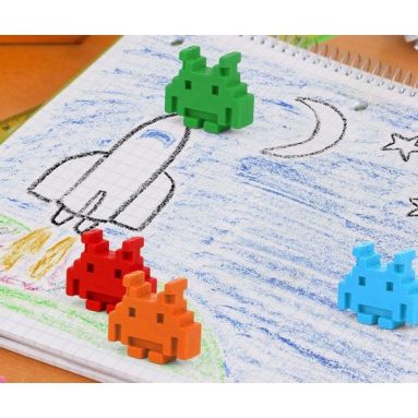 Space Invader Crayons