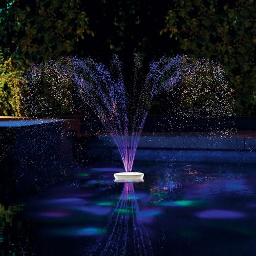 Floating Lighted Pool Fountain