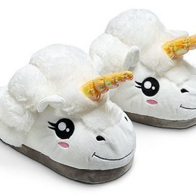 Plush Unicorn Slippers