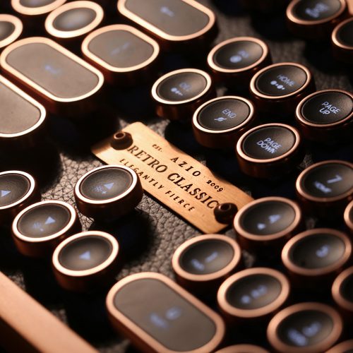 Azio Luxury Retro Keyboard