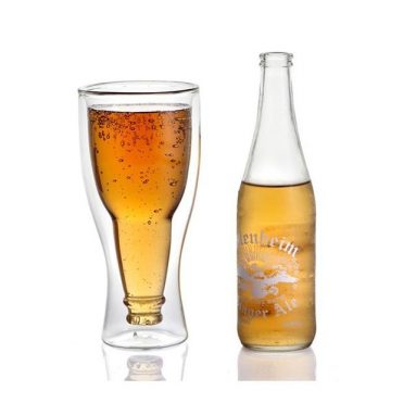 Upside Down Beer Bottle Glass