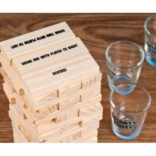 Wooden Stacking Blocks Drinking Game